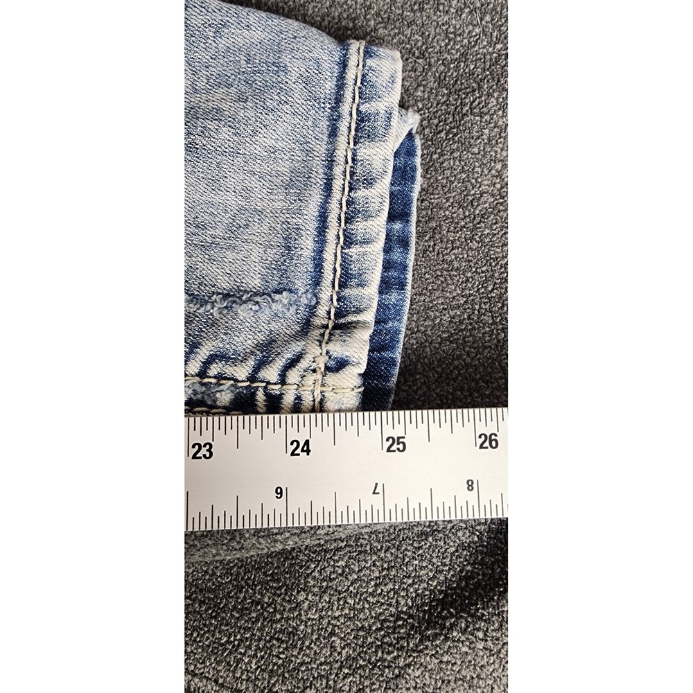 Silver Jeans Co Suki Mid Capri W30 L22.5 Light Wash Distressed Super Stretch - Picture 8 of 14